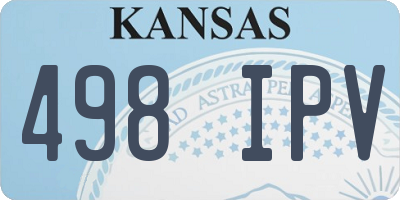 KS license plate 498IPV