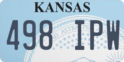 KS license plate 498IPW