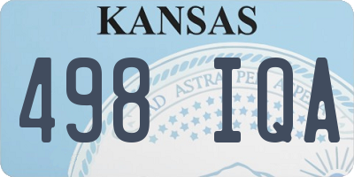 KS license plate 498IQA