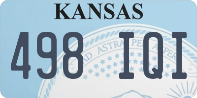 KS license plate 498IQI