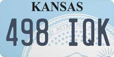 KS license plate 498IQK
