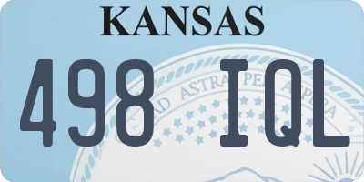 KS license plate 498IQL
