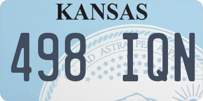 KS license plate 498IQN