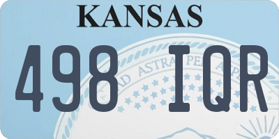 KS license plate 498IQR
