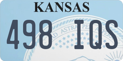 KS license plate 498IQS