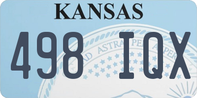 KS license plate 498IQX