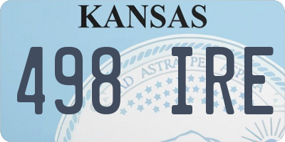 KS license plate 498IRE