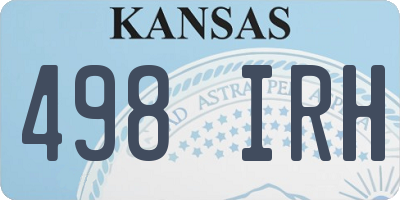 KS license plate 498IRH