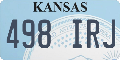 KS license plate 498IRJ