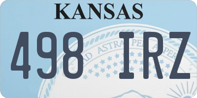 KS license plate 498IRZ