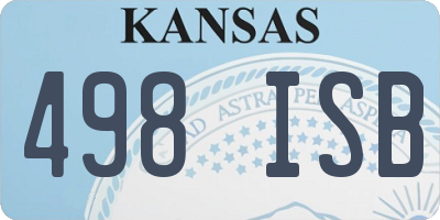 KS license plate 498ISB
