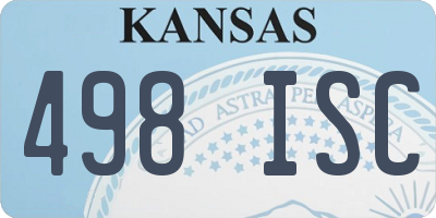 KS license plate 498ISC