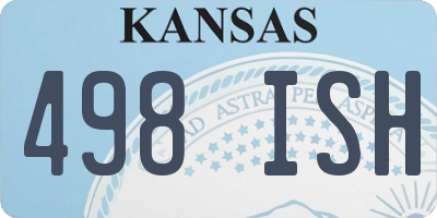 KS license plate 498ISH