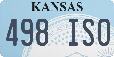 KS license plate 498ISO
