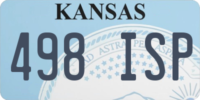 KS license plate 498ISP