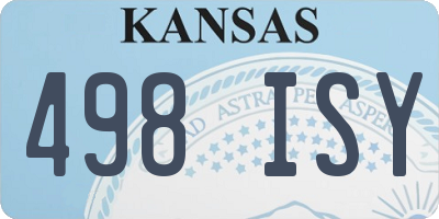 KS license plate 498ISY