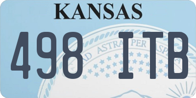 KS license plate 498ITB