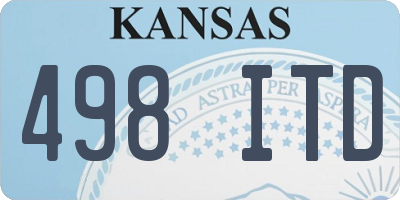 KS license plate 498ITD