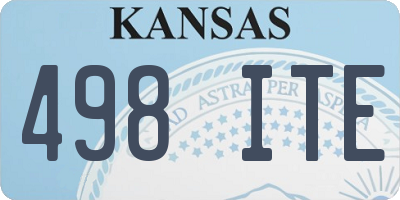 KS license plate 498ITE