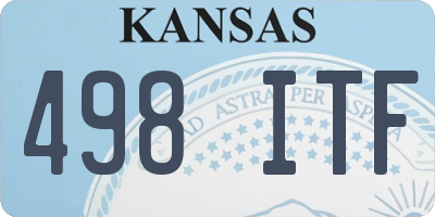 KS license plate 498ITF