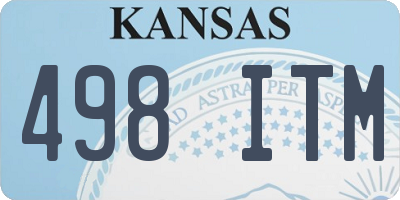 KS license plate 498ITM
