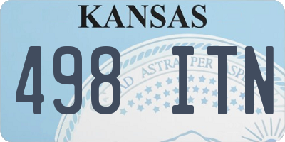 KS license plate 498ITN