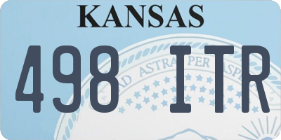 KS license plate 498ITR