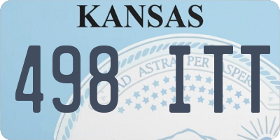 KS license plate 498ITT