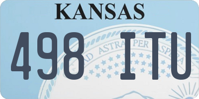 KS license plate 498ITU