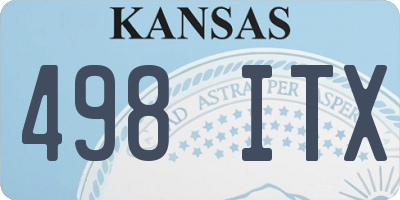KS license plate 498ITX