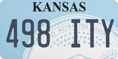 KS license plate 498ITY