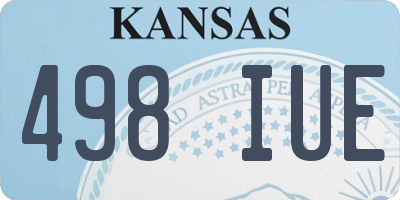 KS license plate 498IUE