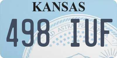 KS license plate 498IUF