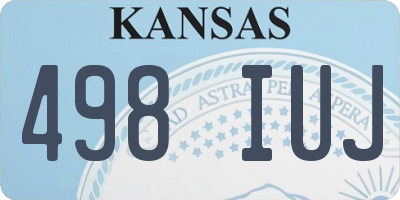KS license plate 498IUJ