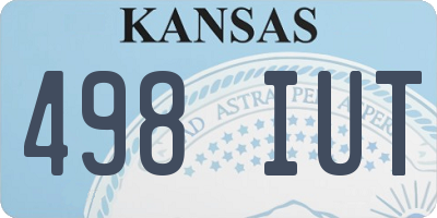 KS license plate 498IUT