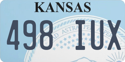 KS license plate 498IUX