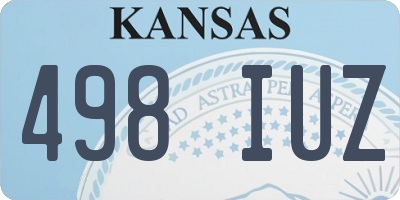 KS license plate 498IUZ
