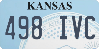 KS license plate 498IVC