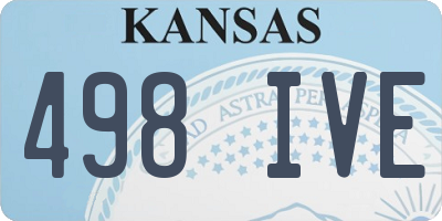 KS license plate 498IVE