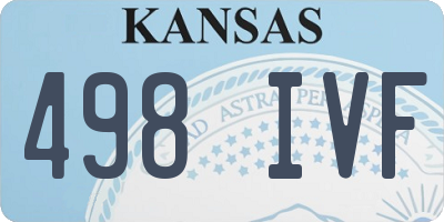 KS license plate 498IVF