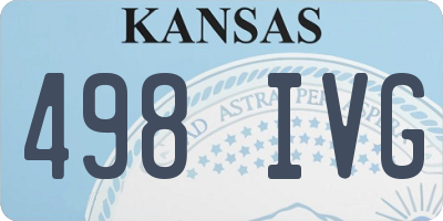 KS license plate 498IVG