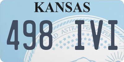 KS license plate 498IVI