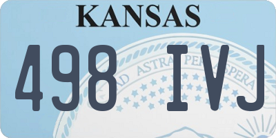 KS license plate 498IVJ