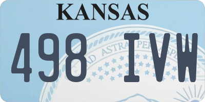 KS license plate 498IVW