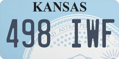 KS license plate 498IWF