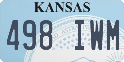 KS license plate 498IWM