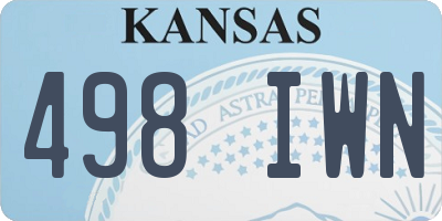KS license plate 498IWN