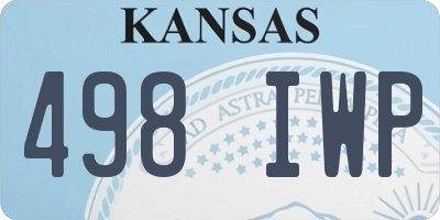 KS license plate 498IWP