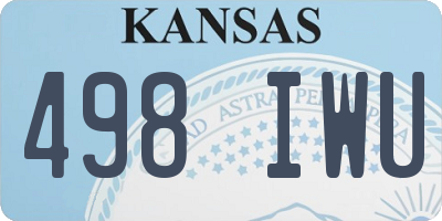 KS license plate 498IWU