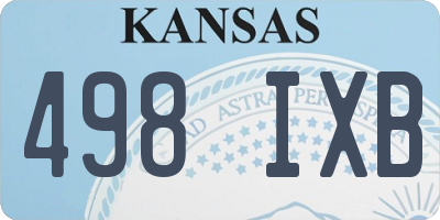 KS license plate 498IXB